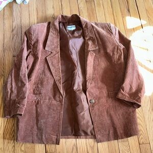 Brown Leather Blazer (Vintage)